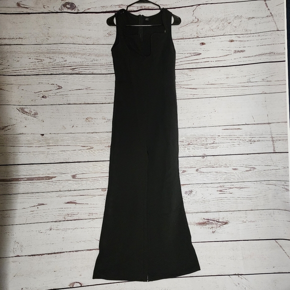 Black Flare Leg Jumpsuit L FREE WITH PURCHASE OF 2 BUNDLE ITEMS - Picture 3 of 6